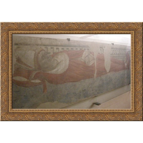 Lying Saint 24x18 Gold Ornate Wood Framed Canvas Art by Andrea del Castagno