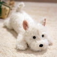 thumbnail image 1 of Lying West Highland White Terrier Stuffed Animal, Soft Fluffy Puppy Dog Plush Toy For Kids, 1 of 7