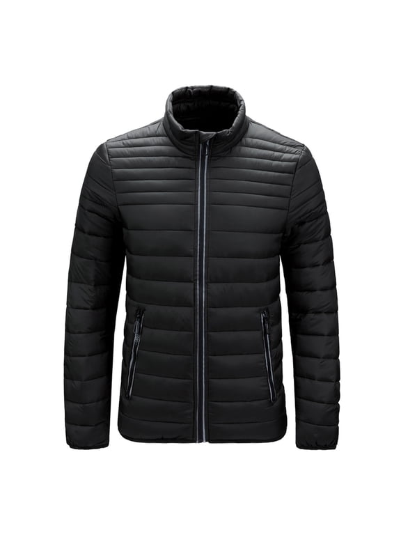 Cotton Padded Men's Winter Men's Cotton Padded Jacket Cotton Padded Men's Wear Black L