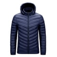 thumbnail image 1 of Lyinloo Cotton Padded Men's Winter Men's Cotton Padded Jacket Hooded Cotton Padded Men's Wear Blue M, 1 of 6