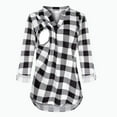 thumbnail image 1 of Lyinloo Maternity V-Neck Plaid Long Sleeve Breast-Feeding Pregnant Women Nursing Blouse Tops, 1 of 4