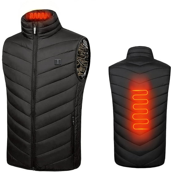 Lyinloo Plus Size Heated Vest For Men And Women Dual Control 2 Heating Vest Heated Jacket Winter Heating Vest Black L