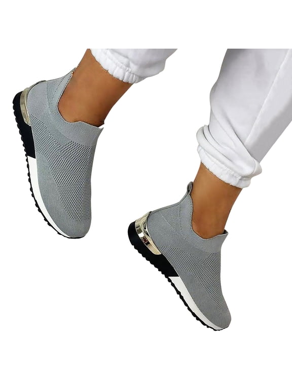 Sandals Stretch Cloth Large Size Women's Summer Comfortable Casual Sports Shoes Gray 42