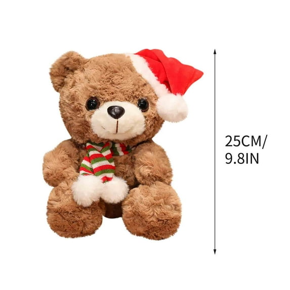 Lyinloo Toys for Clearance Under $2.00 Christmas ToyChristmas Bear 10 InchesChristmas Hat Soft Plushchildrens Christmas Gift
