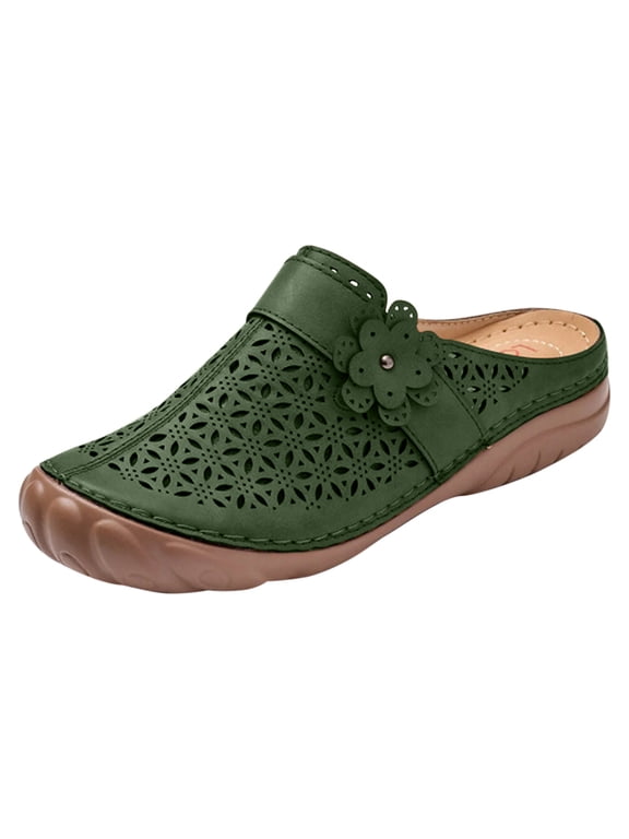 Women Dressy Comfy Platform Casual Shoes Summer Beach Travel Slipper Flip Flops Green 42