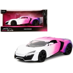 Lykan Hypersport White Pink and Purple Gradient "Pink Slips" Series 1 24 Diecast Model Car by Jada
