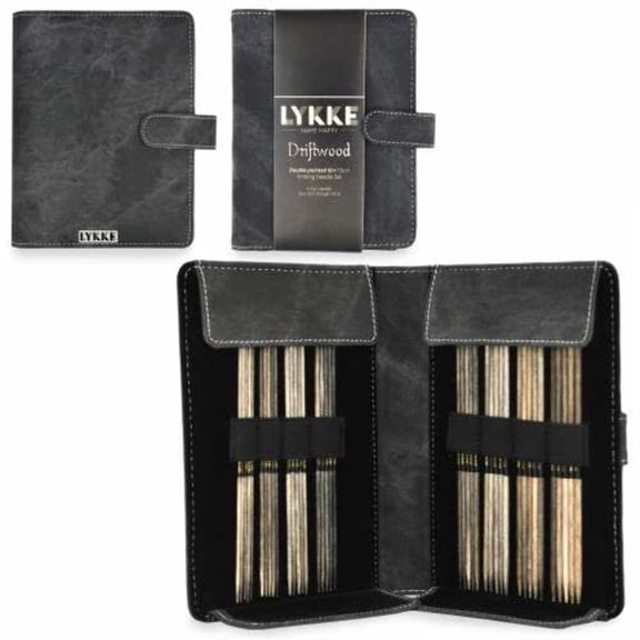 Lykke Driftwood 6" Double Pointed Knitting Needle Set (in Grey Denim Case)