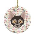 thumbnail image 1 of Lykoi Cat Christmas Ceramic Ornament 2.8 in x 2.8 in, 1 of 3