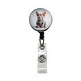 thumbnail image 1 of Lykoi Wolf Cat Kitten Photo Retractable Reel ID Badge Key Card Name Tag Holder with Clip, 1 of 7