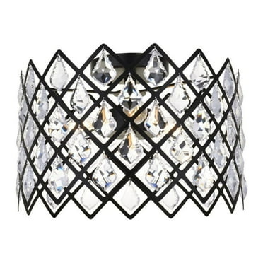 Lyla 13 inch flush mount in black