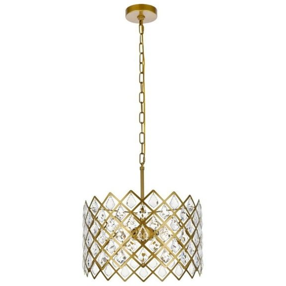Lyla 16 inch pendant in brass