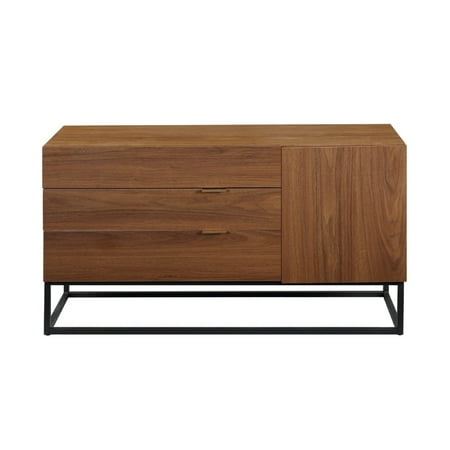 Lyla 47 Inch Wood Console Sideboard Table, 3 Drawer, Cabinet, Brown- Saltoro Sherpi