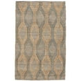 thumbnail image 1 of Lyla 5 x 8 Area Rug, Handwoven Jute, Simple Beige and Blue Geometric Design, 1 of 5
