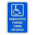 thumbnail image 1 of Lyle Handicap Parking Sign, 12" W, 18" H, English, Aluminum, Blue HC-011-12HA, 1 of 1