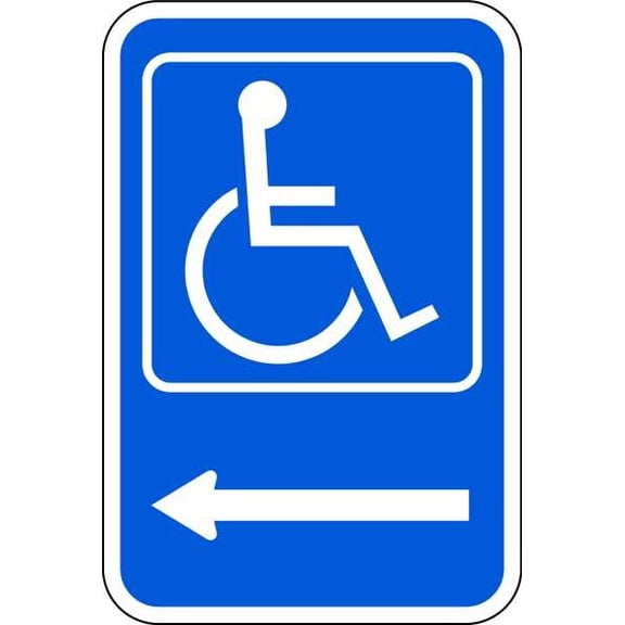 Lyle ADA Handicapped Parking Sign,18" x 12, HC-014L-12HA HC-014L-12HA