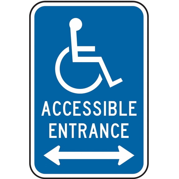 Lyle ADA Handicapped Parking Sign,18" x 12" HC-017-12HA HC-017-12HA ZO-G4887215