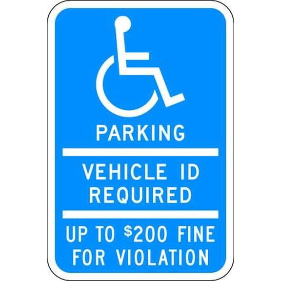 Lyle ADA Handicapped Parking Sign,18" x 12, HC-MN01-12HA HC-MN01-12HA