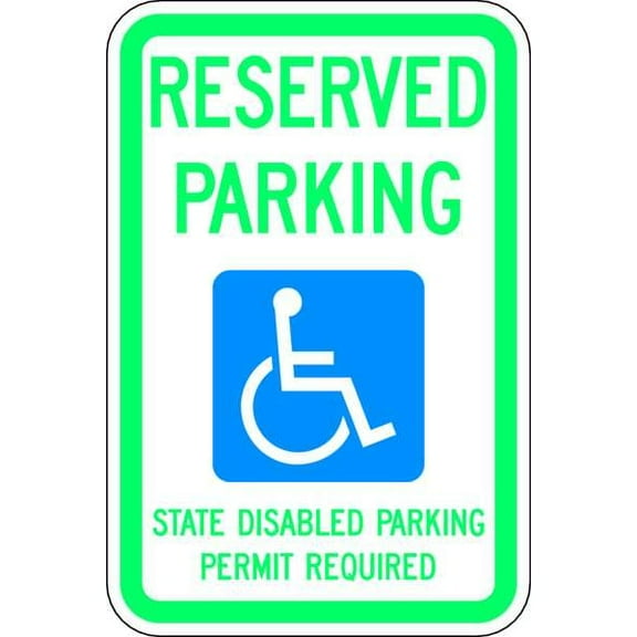 Lyle ADA Handicapped Parking Sign,18" x 12, HC-WA01-12HA HC-WA01-12HA