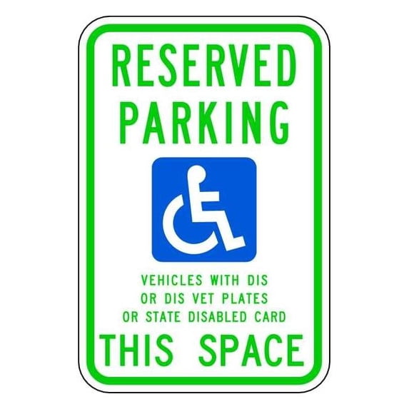 Lyle ADA Handicapped Parking Sign,18" x 12, HC-WI01-12HA HC-WI01-12HA
