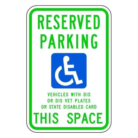 Lyle ADA Handicapped Parking Sign,18" x 12, HC-WI01-12HA HC-WI01-12HA