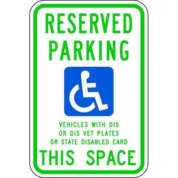 Lyle ADA Handicapped Parking Sign,18" x 12, HC-WI01-12HA HC-WI01-12HA