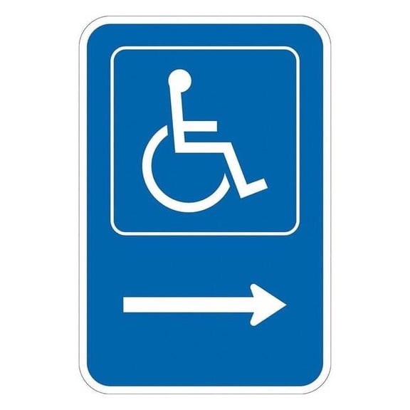 Lyle ADA Handicapped Parking Sign,18" x 12, T1-1130-EG_12x18 T1-1130-EG_12x18