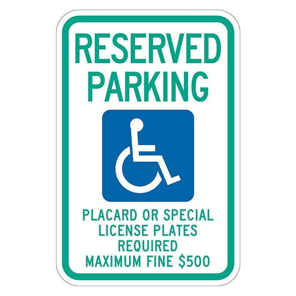 Lyle ADA Handicapped Parking Sign,18" x 12" T1-2161-HI_12x18