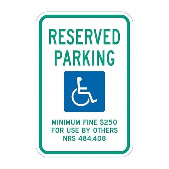 Lyle ADA Handicapped Parking Sign,18" x 12, T1-6258-HI_12x18 T1-6258-HI_12x18
