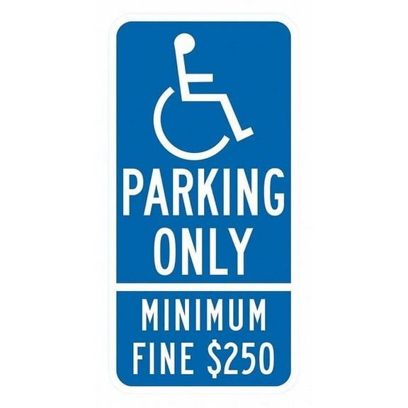 Lyle ADA Handicapped Parking Sign,24" x 12" T1-6251-HI_12x24