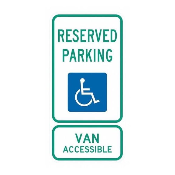 Lyle ADA Handicapped Parking Sign,24" x 12" T1-6253-HI_12x24