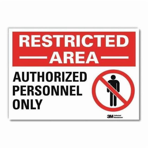 Lyle Admittance Sign,10x14 In.,English, U1-1005-RD_14X10 U1-1005-RD_14X10