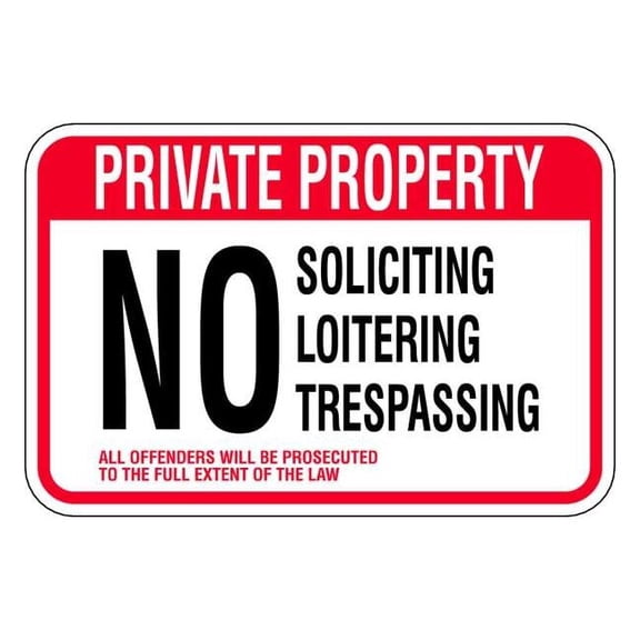 Lyle Admittance Sign,12 in x 18 in,Aluminum PPR-020-18HA