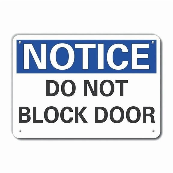 Lyle Alum Door Instrction Notice Sign,10x14in LCU5-0099-NA_14X10
