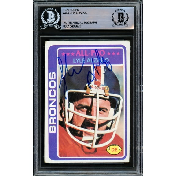 Lyle Alzado Autographed 1978 Topps Card #40 Denver Broncos Beckett BAS #15499675