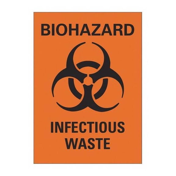 Lyle Biohazard Sign,10inx7in,Non-PVC Polymer LCU1-0045-ED_7x10