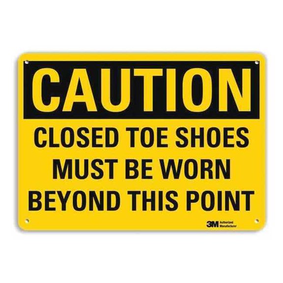 Safety Sign, 10 in Height, 14 in Width, Aluminum, Horizontal Rectangle, English