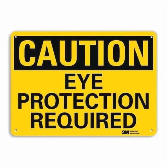 Safety Sign,Eye Protection Rquired,10inH U4-1283-RA_14X10