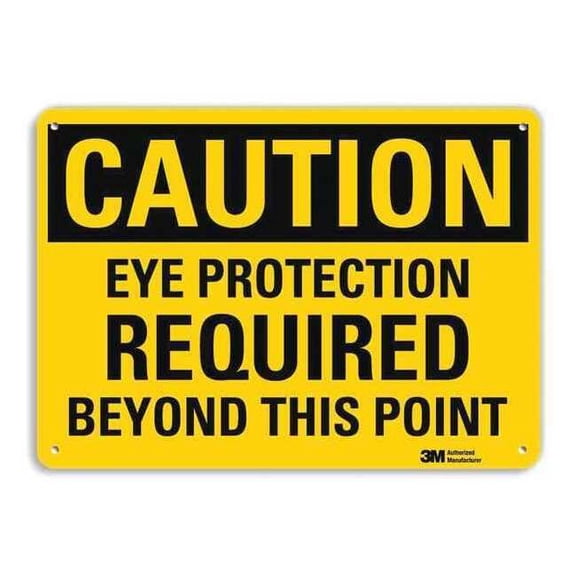 Safety Sign, 10 in Height, 14 in Width, Aluminum, Horizontal Rectangle, English