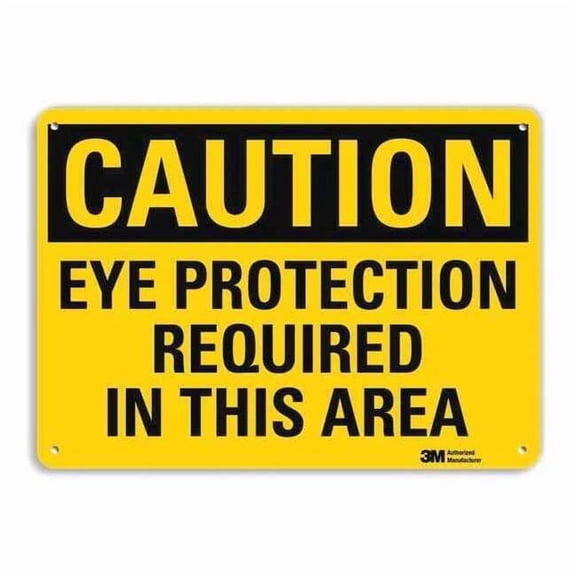 Safety Sign, 10 in Height, 14 in Width, Aluminum, Horizontal Rectangle, English