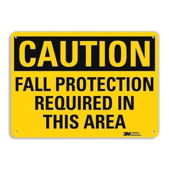 Safety Sign, 10 in Height, 14 in Width, Aluminum, Horizontal Rectangle, English