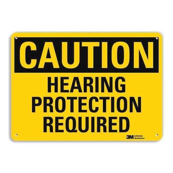 Safety Sign, 10 in Height, 14 in Width, Aluminum, Horizontal Rectangle, English