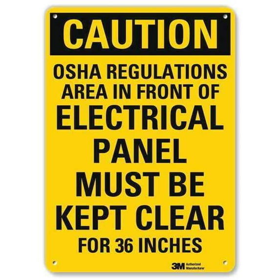 Lyle Caution Sign,10 inx7 in,Aluminum U4-1572-RA_7X10
