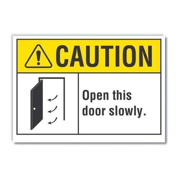 Lyle Caution Sign,10in x 14in,Non-PVC Polymer LCU3-0087-ED_14x10