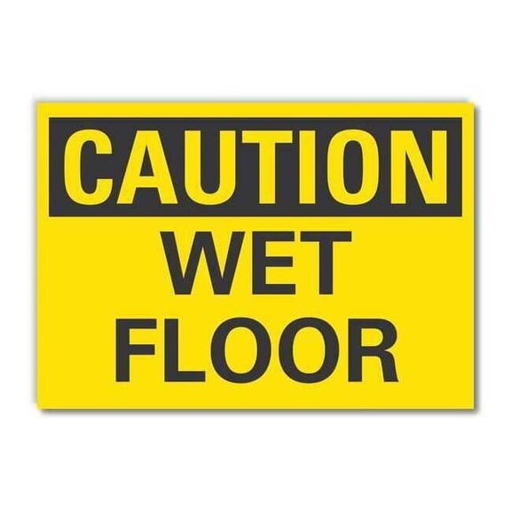 Lyle Caution Sign,7in x 10in,Non-PVC Polymer LCU3-0208-ED_10x7