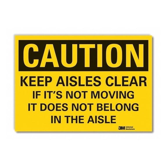 Lyle Caution Sign,7in x 10in,Non-PVC Polymer LCU3-0463-ED_10x7