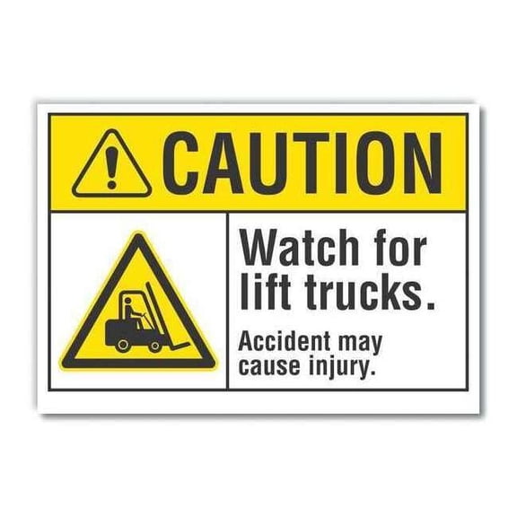 Lyle Caution Sign,7inx10in,Non-PVC Polymer LCU3-0016-ED_10x7