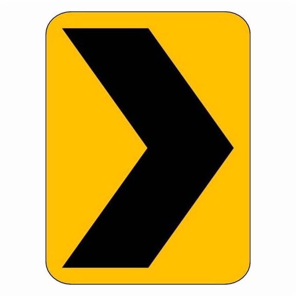 Lyle Chevron Symbol Traffic Sign,24" x 18" W1-8-18HA