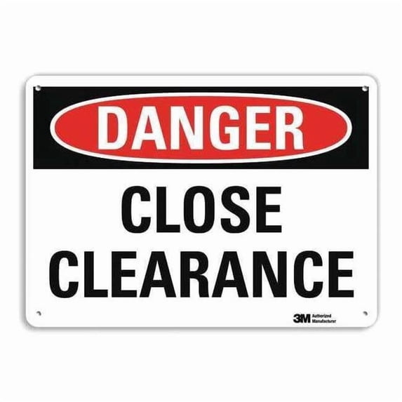 Lyle Danger Sign,10 in x 14 in,Aluminum U3-1180-RA_14X10