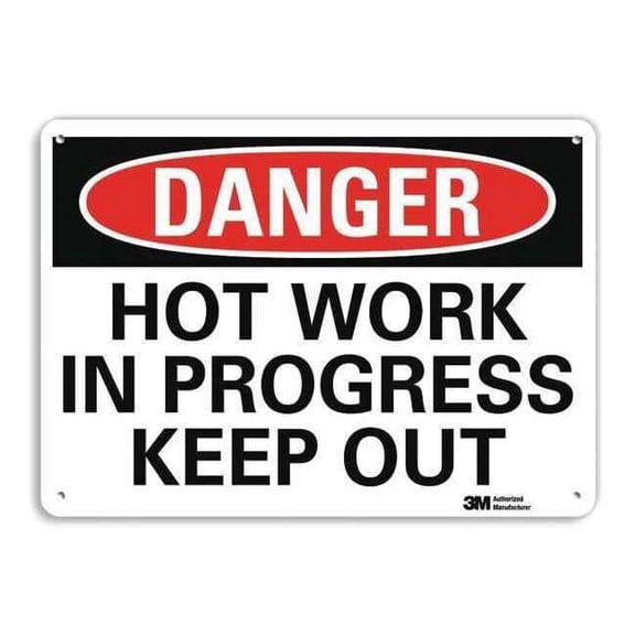 Lyle Danger Sign,10 in x 14 in,Aluminum U3-1663-RA_14X10