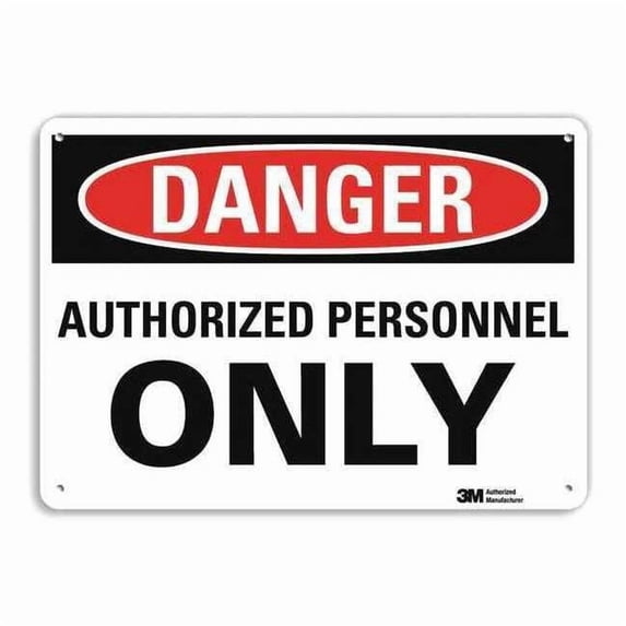 Lyle Danger Sign,10 inx14 in,Aluminum U1-1042-RA_14X10